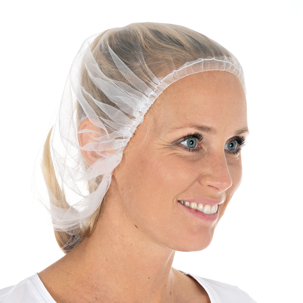 Baretthauben Micromesh Soft | Nylon - weiß