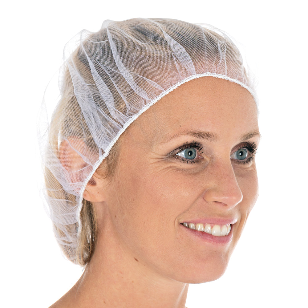 Baretthauben Micromesh | Nylon - weiß