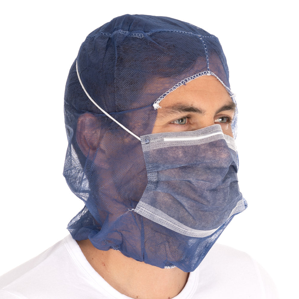 Astrohauben Eco mit 2-lagiger Mund-Nasen-Maske | PP - dunkelblau