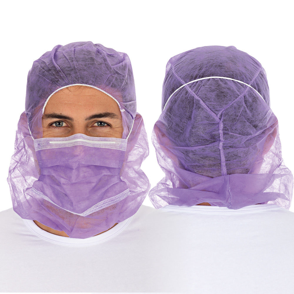 Astrohauben mit 2-lagiger Mund-Nasen-Maske | PP - lila