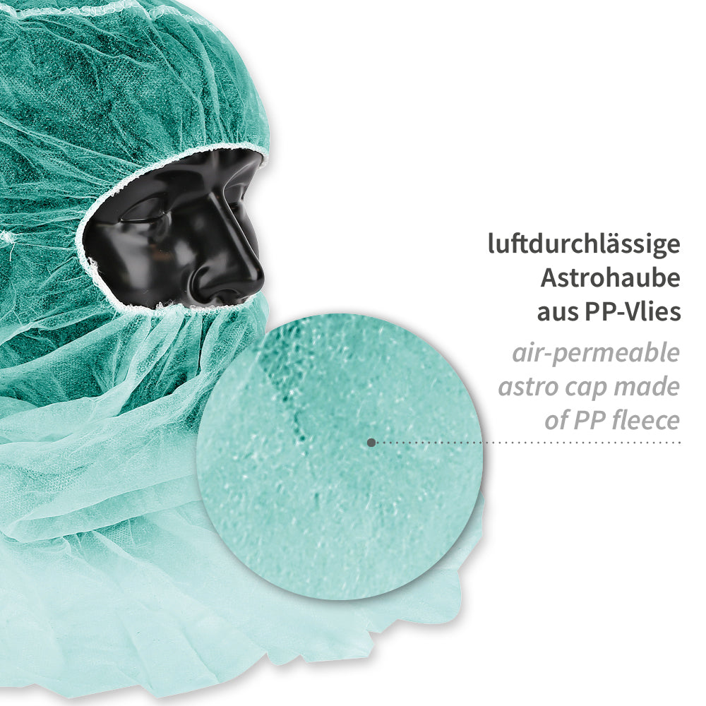 Astrohauben mit Cape | PP - grün