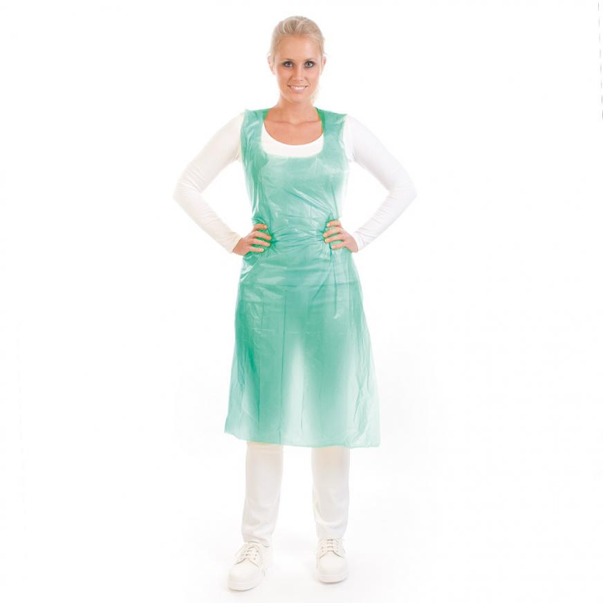 Einwegschürzen auf Rolle ca. 16 my | LDPE - grün