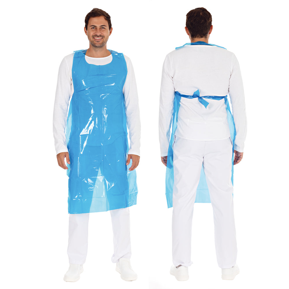 Einwegschürzen auf Rolle ca. 35 my | LDPE - blau