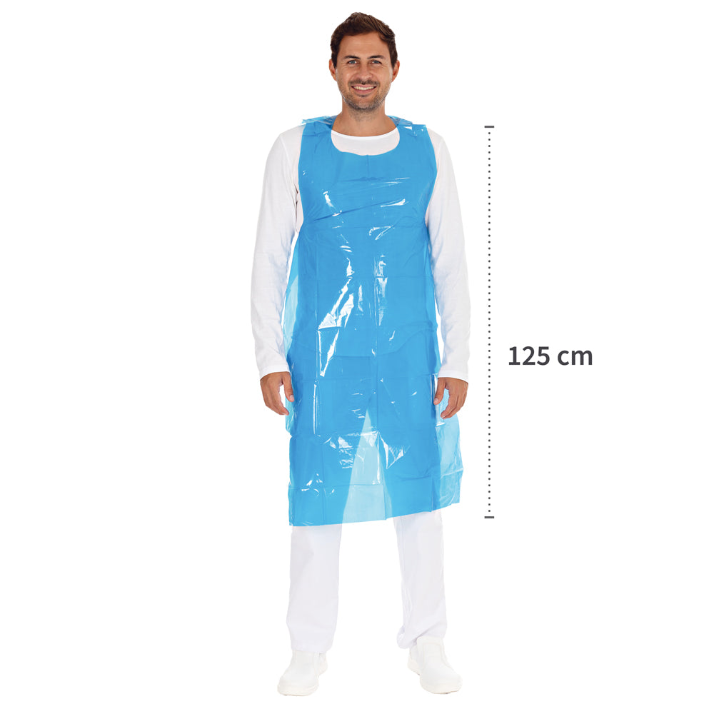 Einwegschürzen auf Rolle ca. 35 my | LDPE - blau