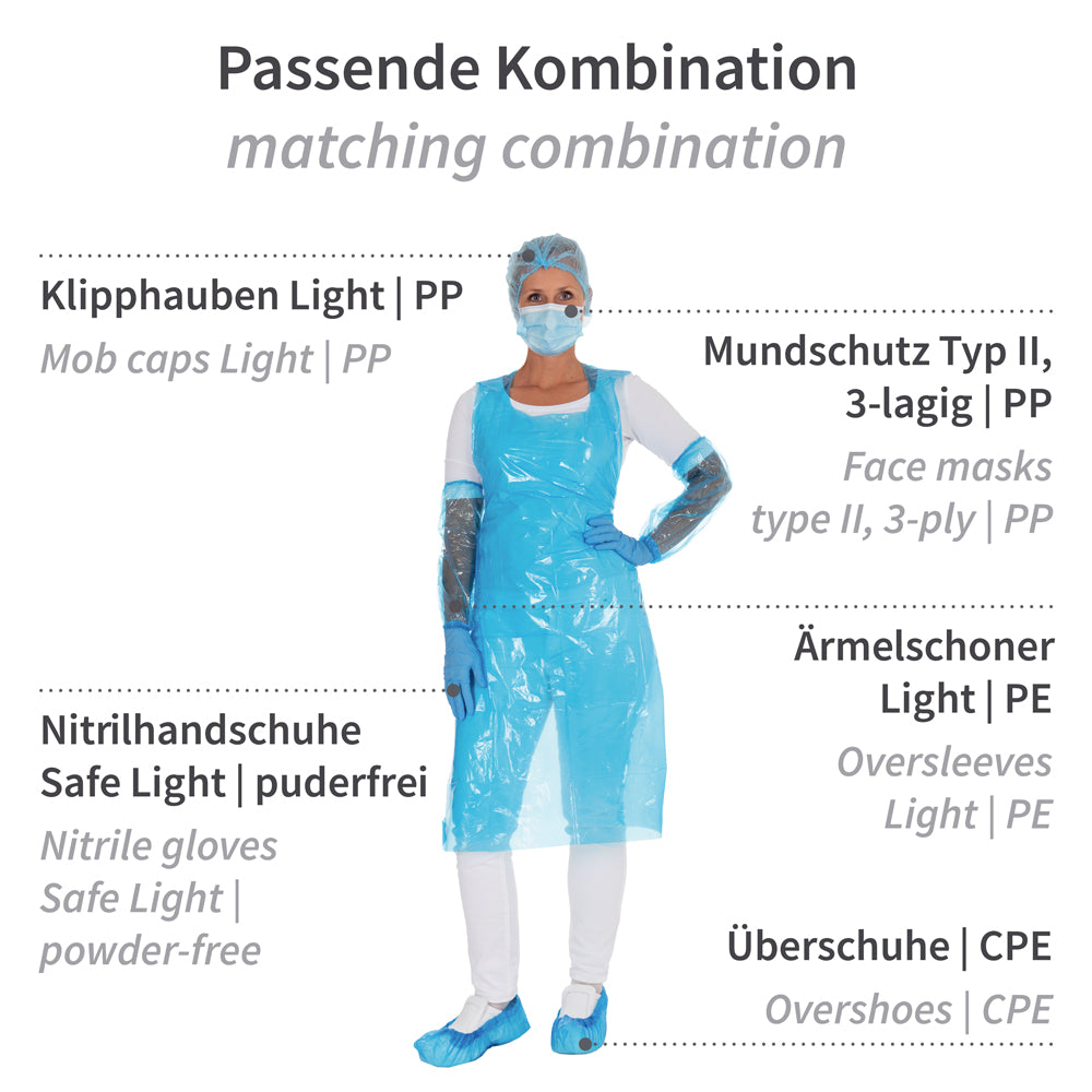 Einwegschürzen auf Rolle ca. 35 my | LDPE - blau