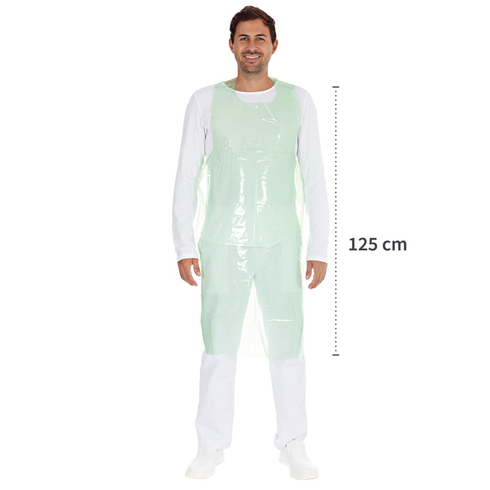 Einwegschürzen auf Rolle ca. 35 my | LDPE - grün