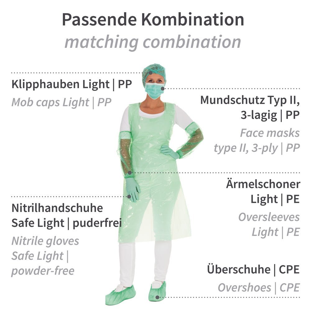 Einwegschürzen auf Rolle ca. 35 my | LDPE - grün