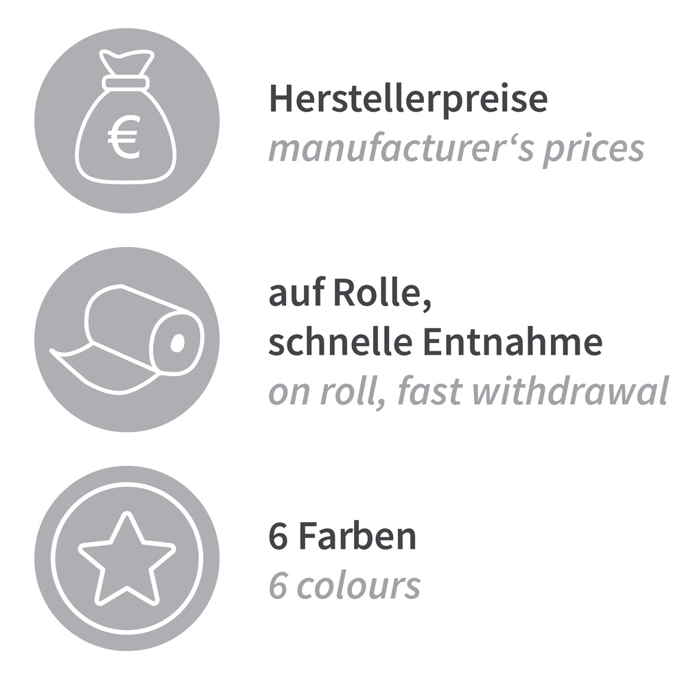 Einwegschürzen auf Rolle ca. 35 my | LDPE - weiß