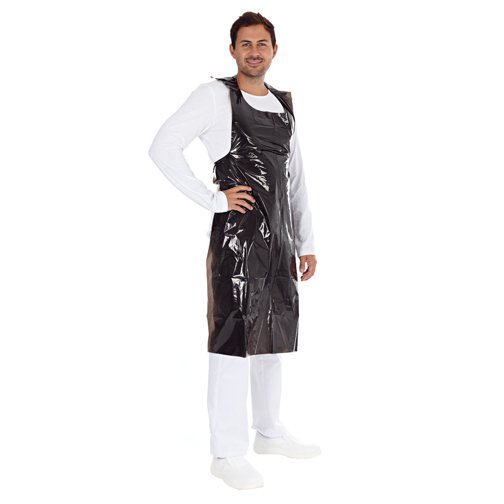 Einwegschürzen auf Rolle ca. 35 my | LDPE - schwarz