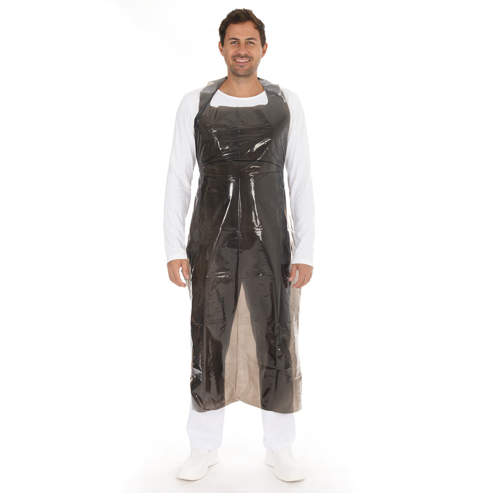 Einwegschürzen geblockt ca. 25 my | LDPE - schwarz