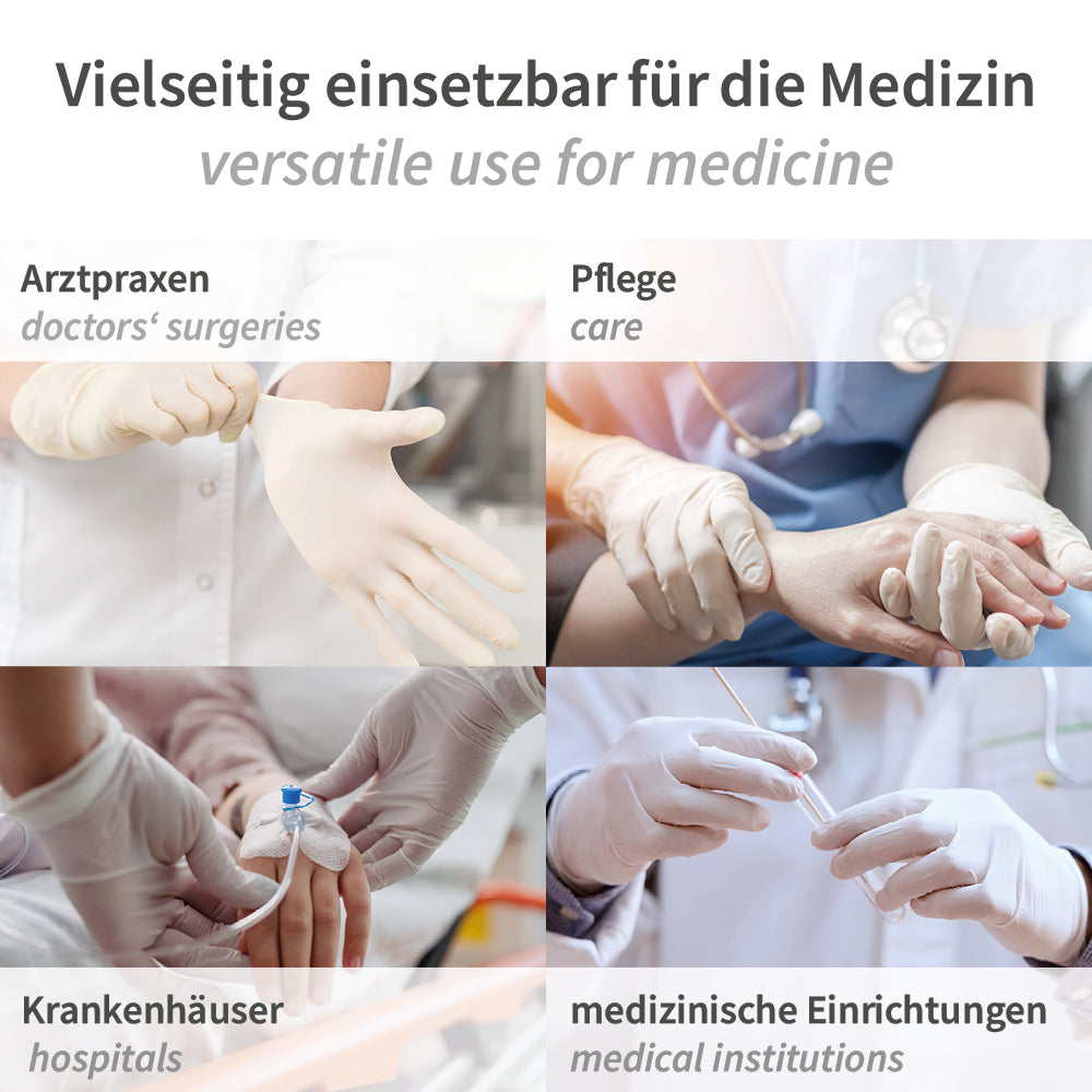 Untersuchungshandschuhe Latik | Kunstkautschuk - weiß