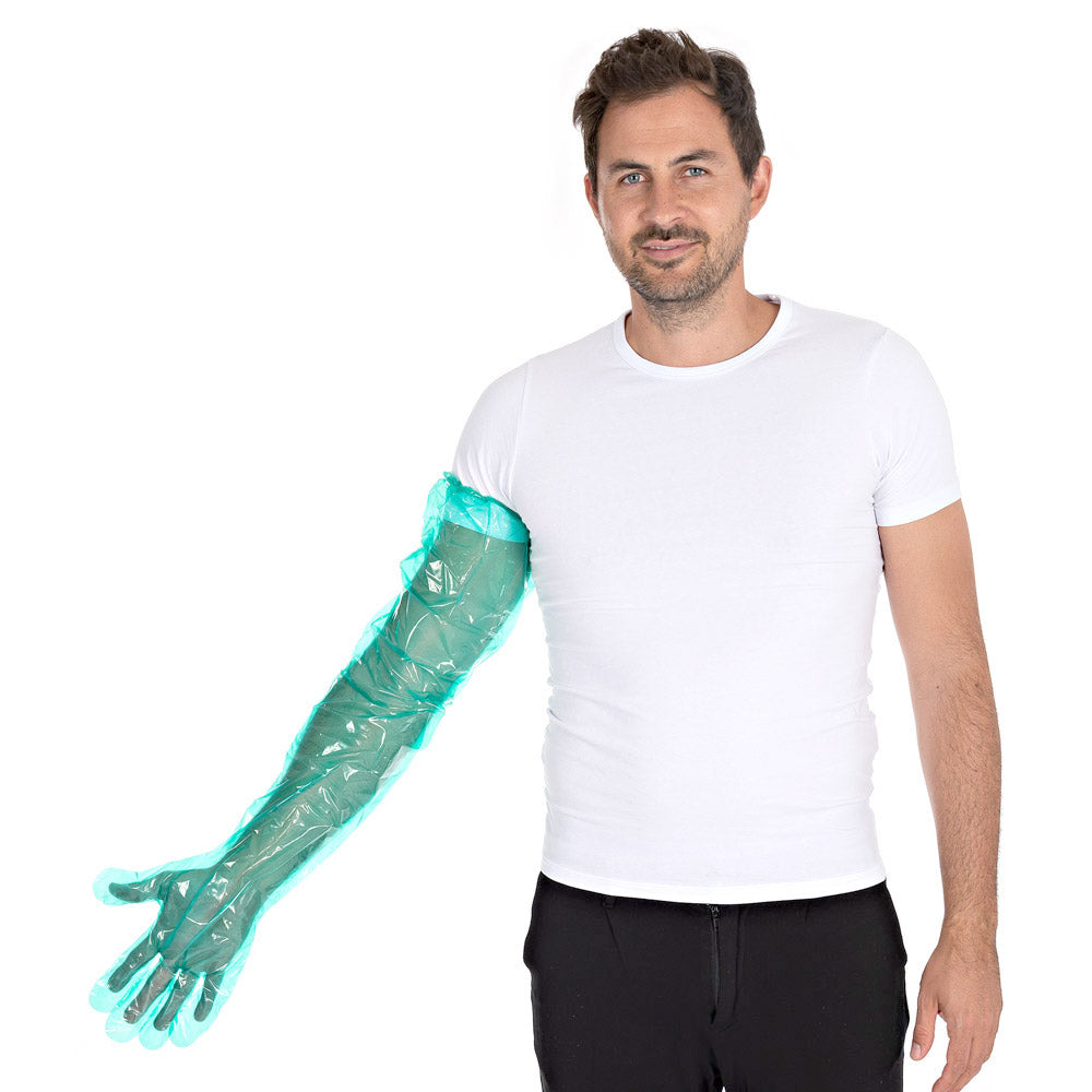 LDPE-Handschuhe Softline Long Plus - grün