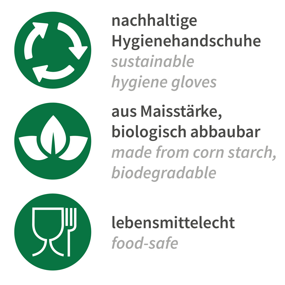 Bio PLA-Handschuhe - transparent