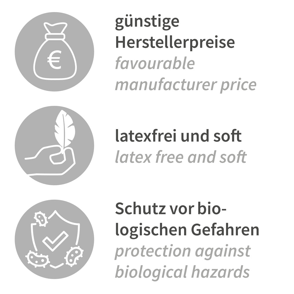 Vinylhandschuhe Ideal Light | puderfrei - transparent