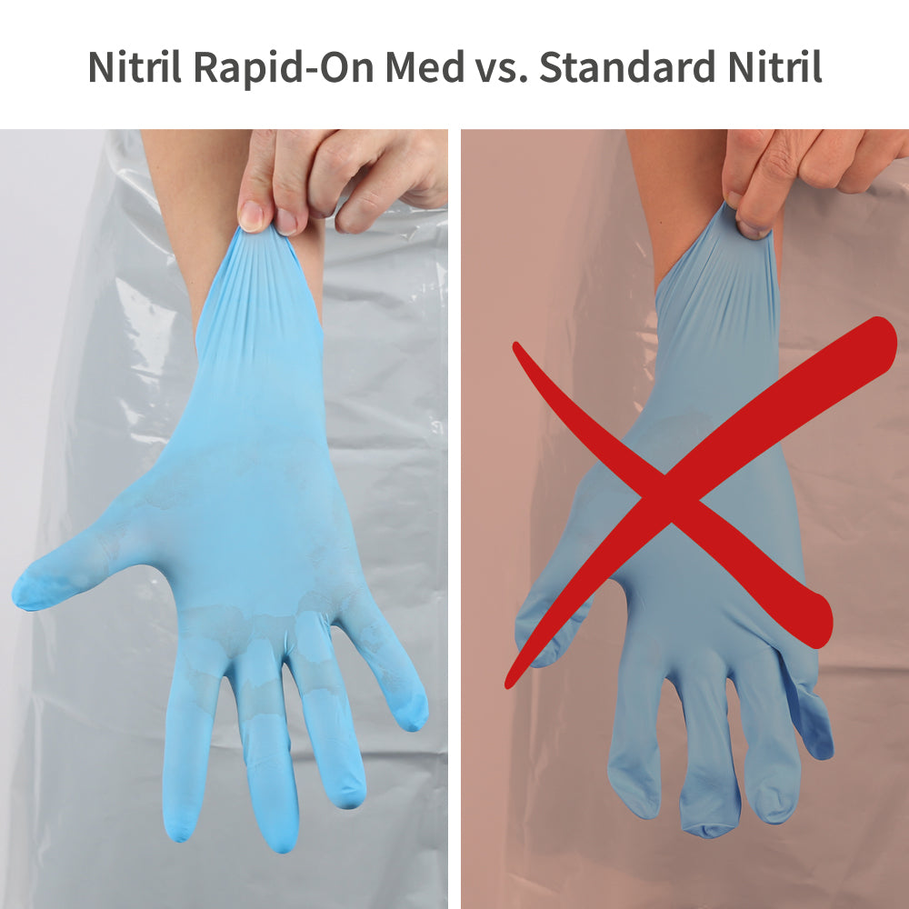 Untersuchungshandschuhe Rapid-On Med | Nitril - blau