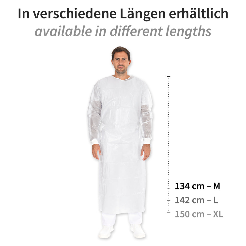 Schutzkittel Protect Typ PB 4B + PB 6B | PP, PE teil-laminiert - weiß