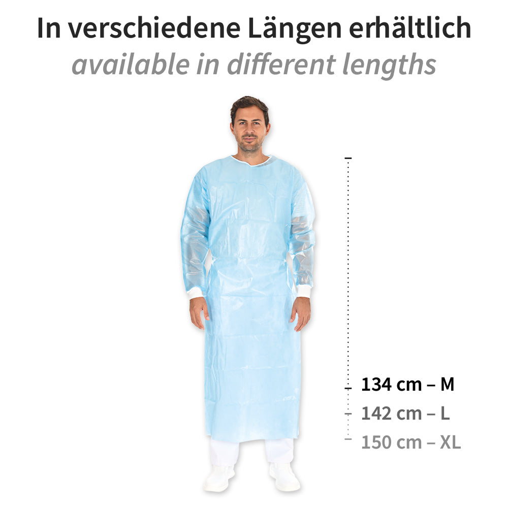 Schutzkittel Protect Typ PB 4B + PB 6B | PP, PE teil-laminiert - blau