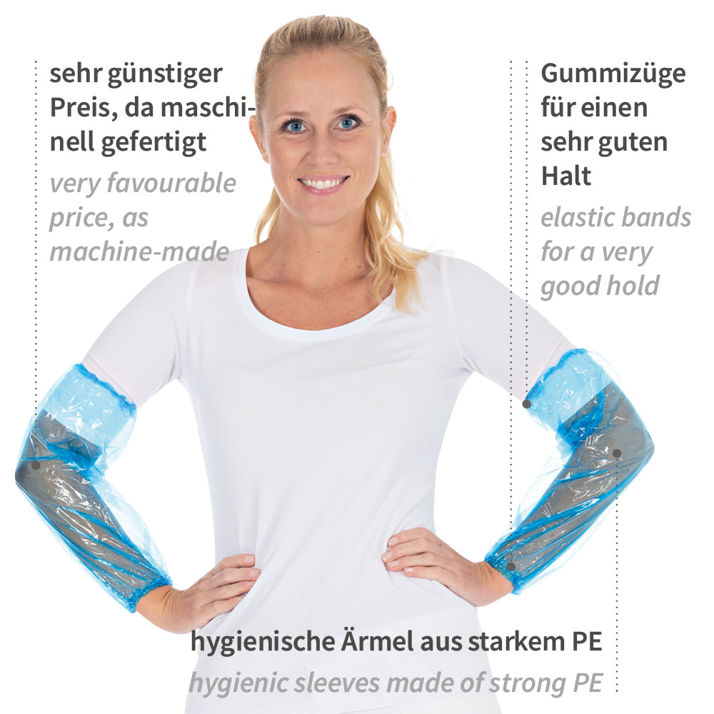Ärmelschoner Strong | PE, maschinell gefertigt - blau