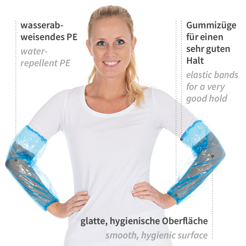 Ärmelschoner Light | PE, maschinell gefertigt - blau