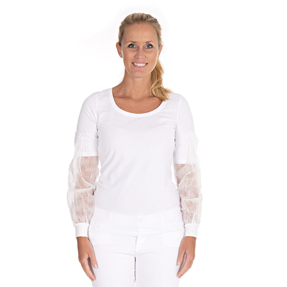 Ärmelschoner mit Strickbündchen | SMS - weiß