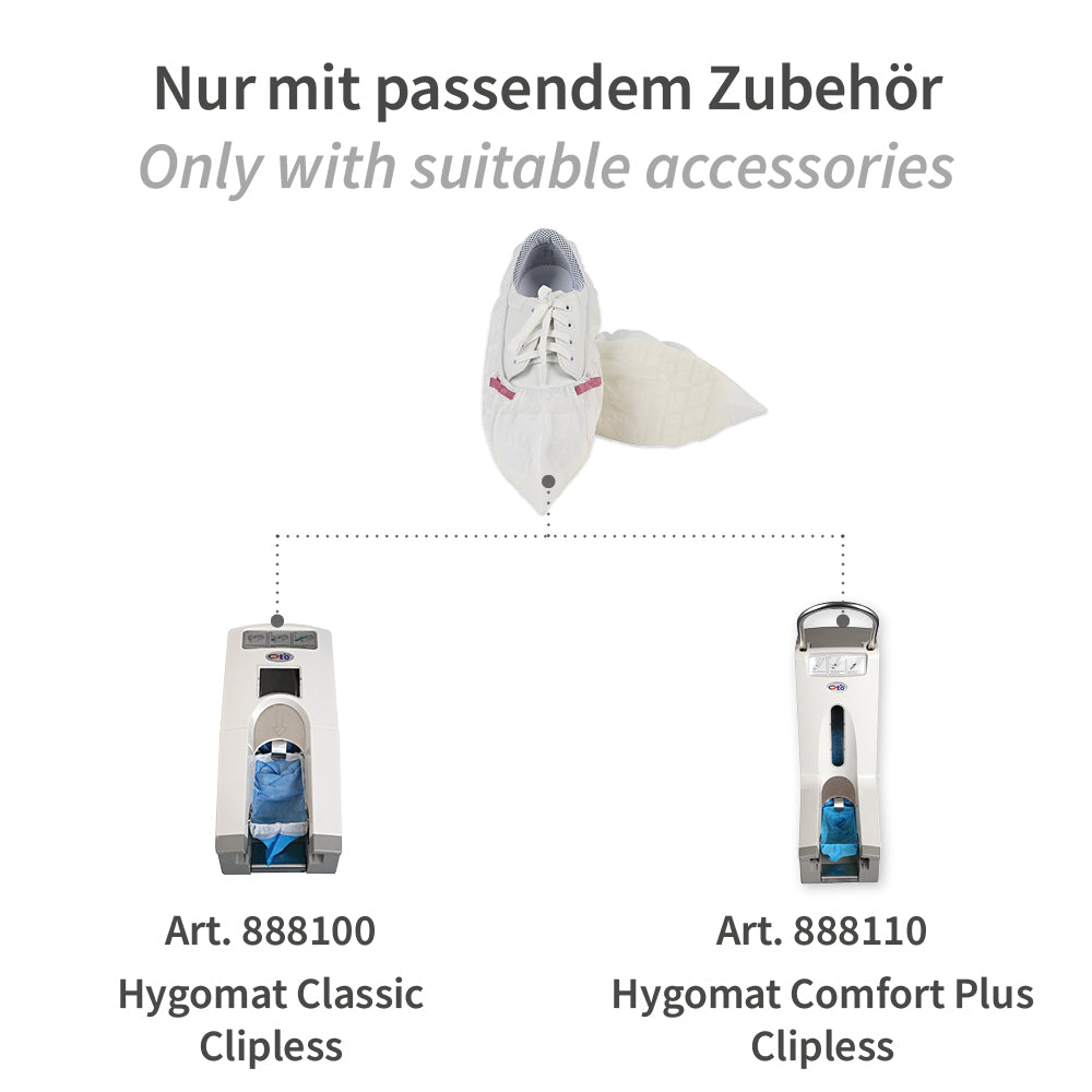 Überschuhe für Hygomat Clipless | PP/CPE-Beschichtung - weiß
