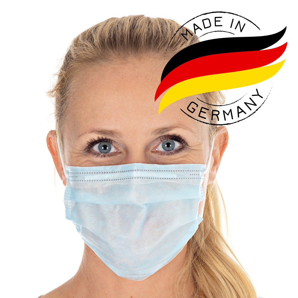 Mundschutz Civil Use, 3-lagig | PP, Made in Germany, Sparpack - blau