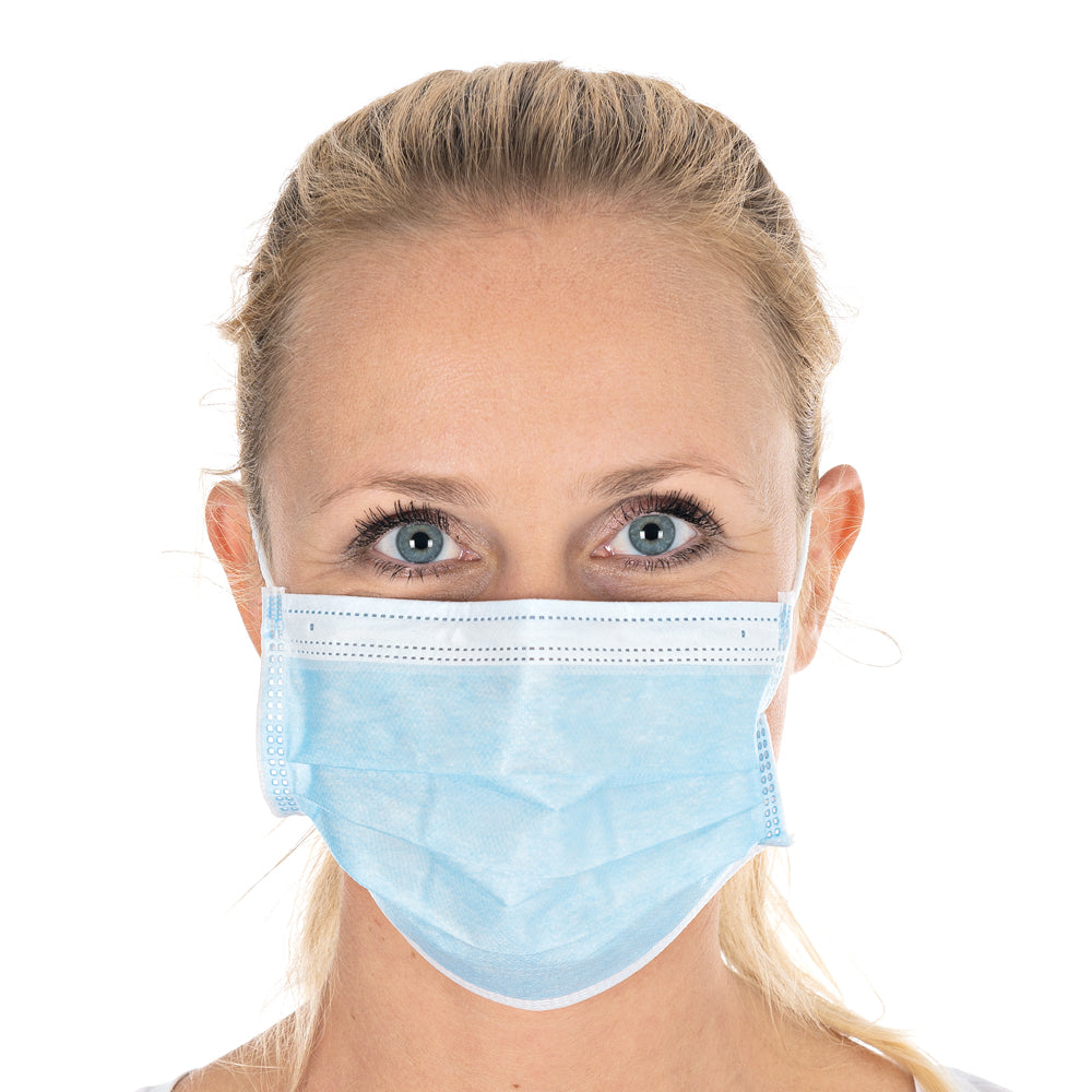 Mundschutz Civil Use, 3-lagig | PP, Sparpack - blau