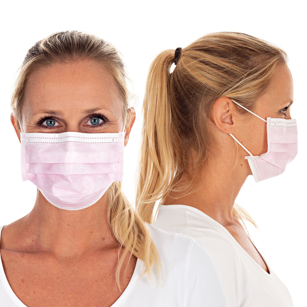 Mundschutz Typ II, 3-lagig | PP - rosa