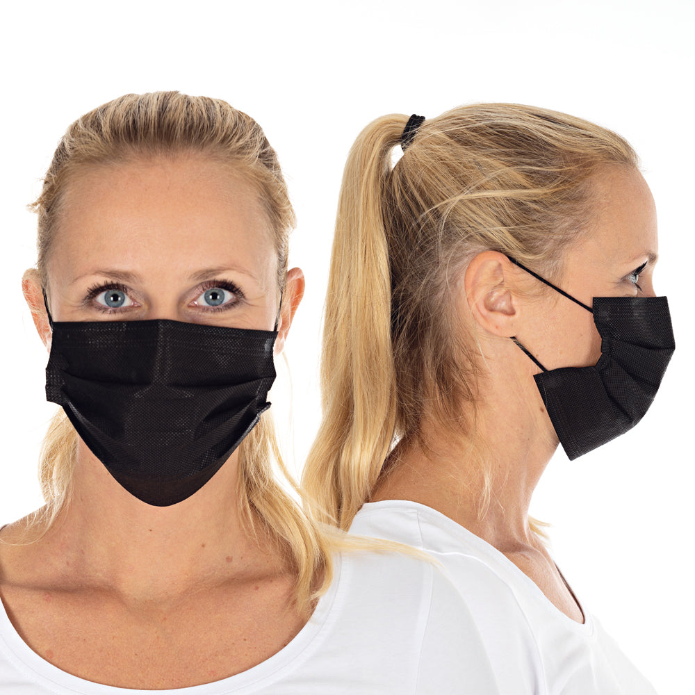 Mundschutz Typ II, 3-lagig | PP - schwarz