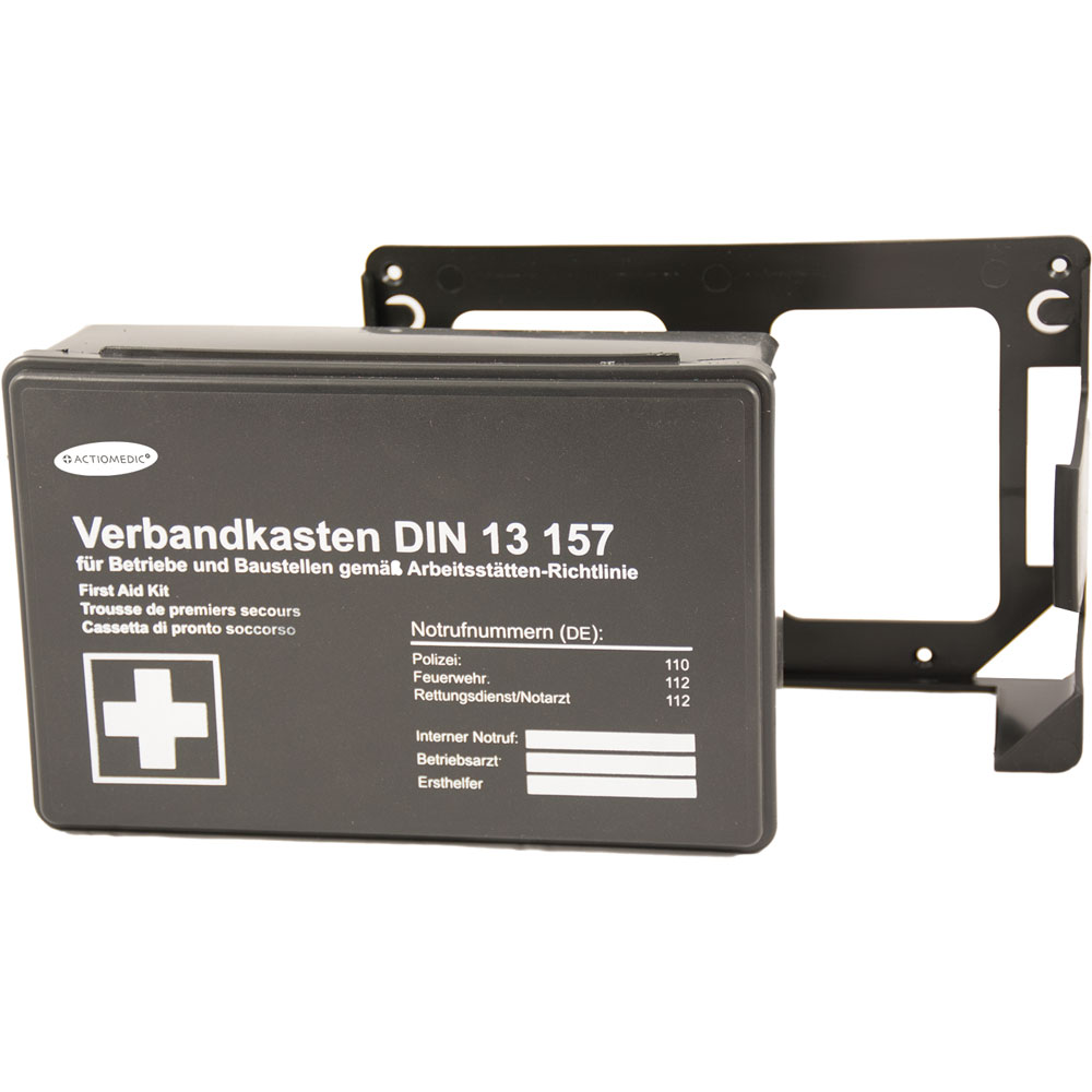 Gramm Medical ACTIOMEDIC® Betriebsverbandkasten MINI | DIN 13 157 - schwarz