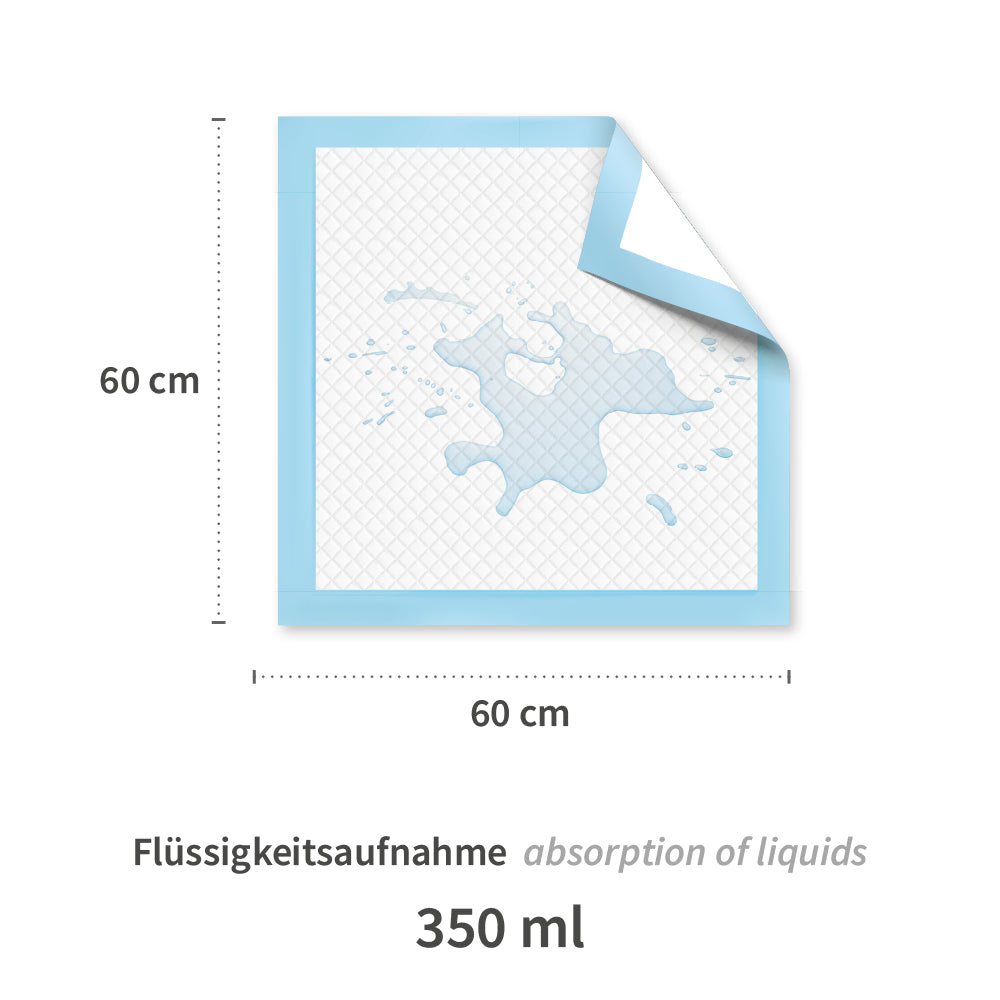 Bettunterlagen | PP/Recyclingpapier/PE - weiß-blau