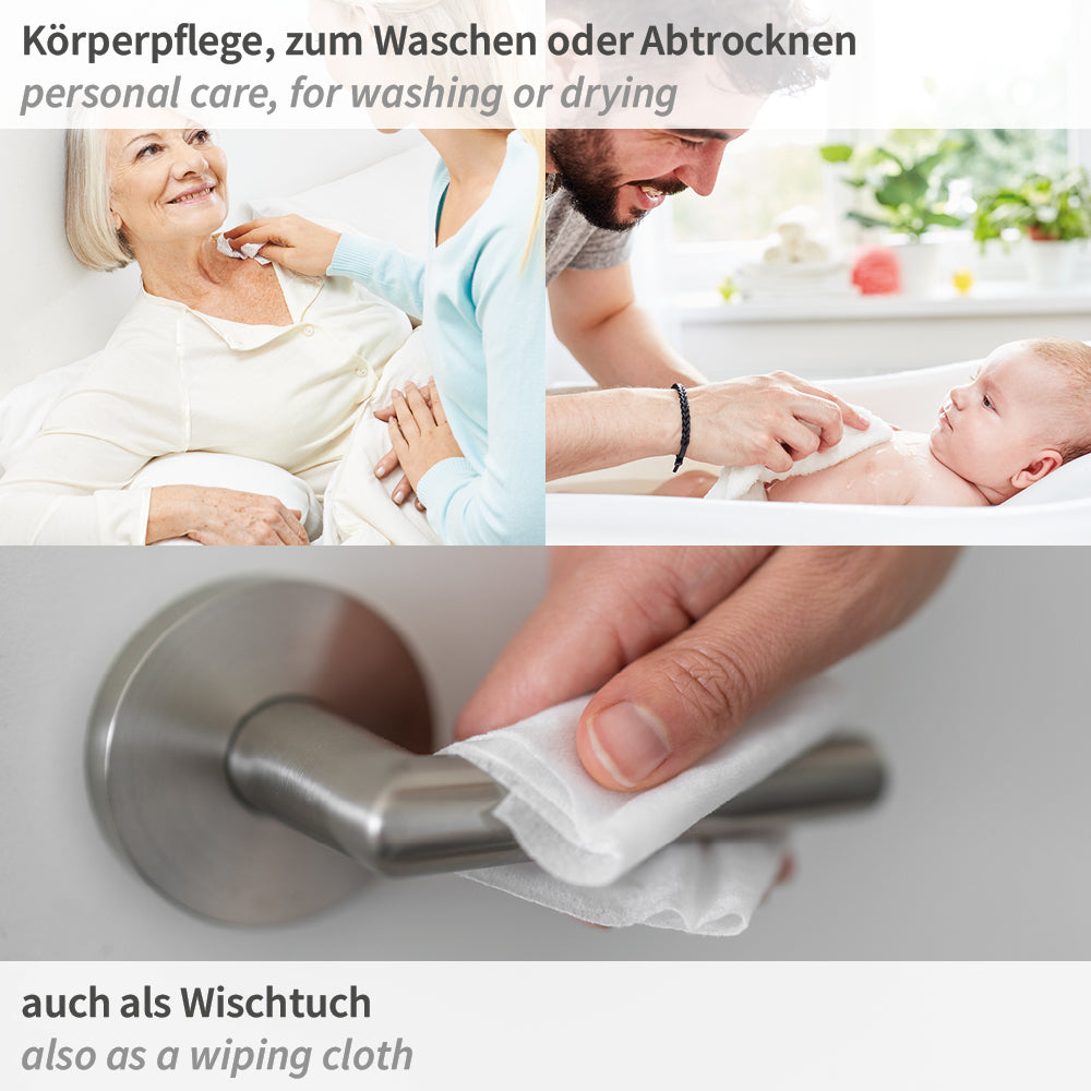 Pflegetücher | Viskose/Polyester, gelegt - weiß