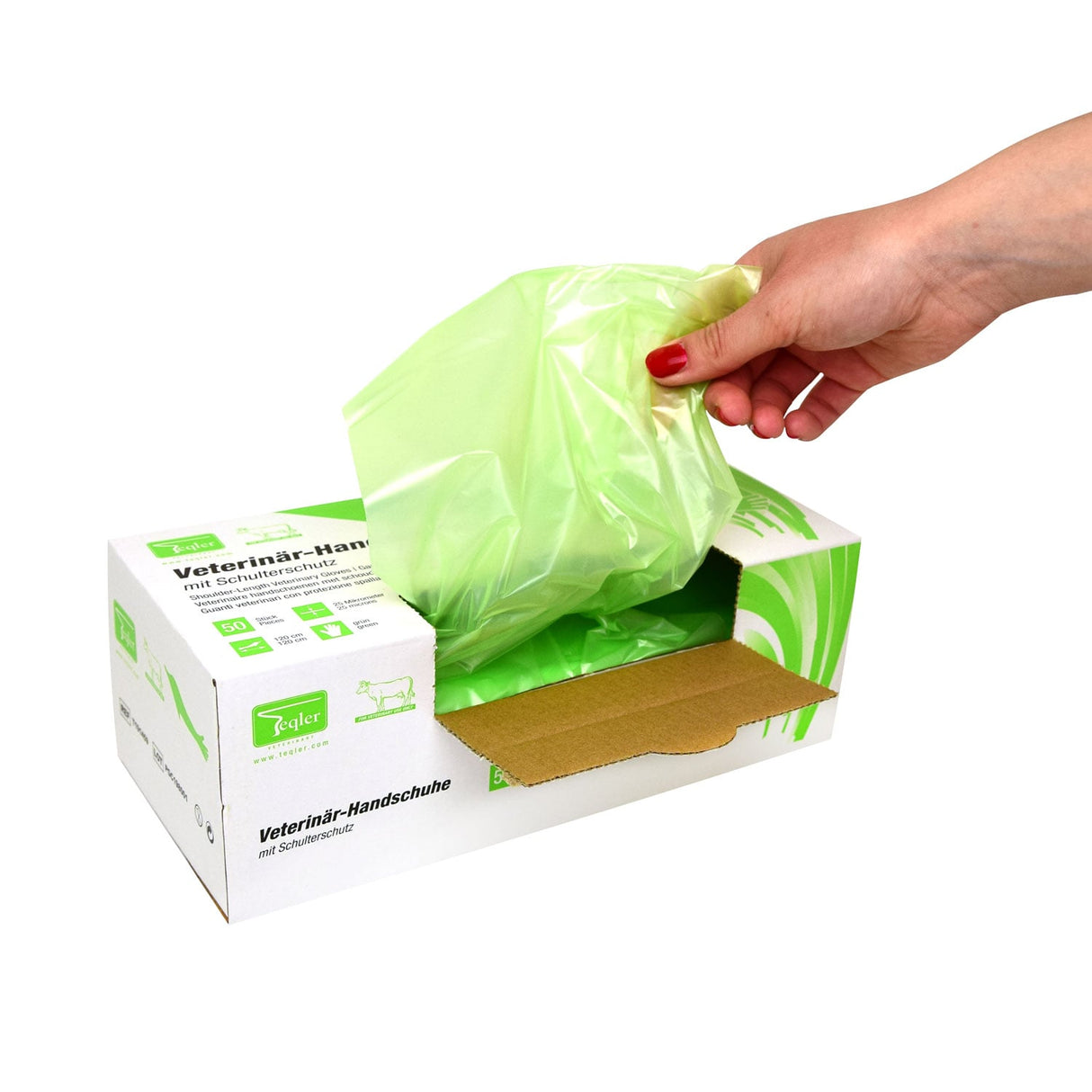 Veterinär-Handschuhe mit Schulterschutz