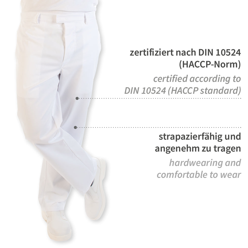 HACCP Hosen | Polycotton - weiß