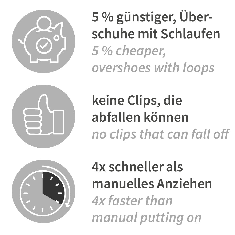 Überschuhspender Hygomat Classic Clipless - weiß
