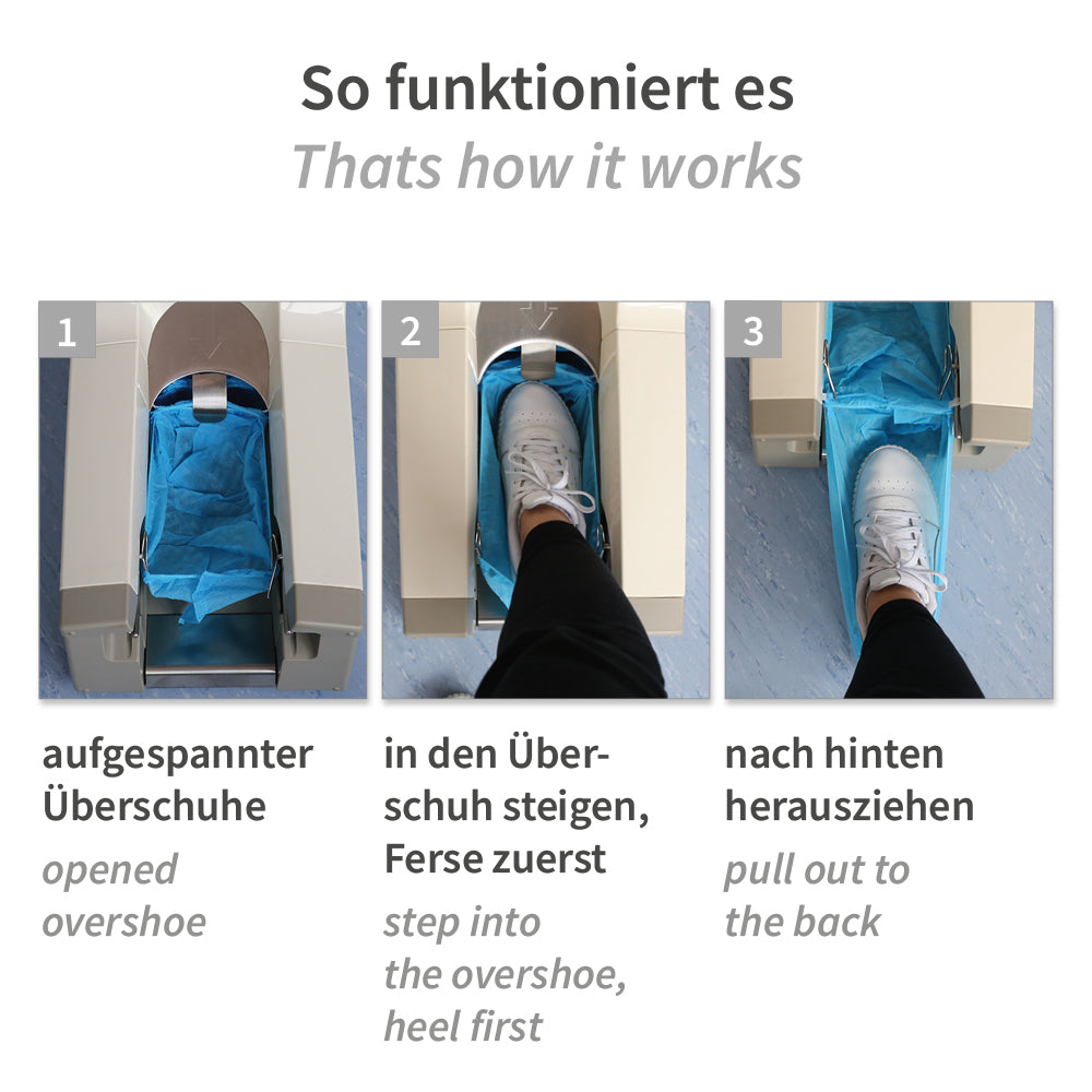 Überschuhspender Hygomat Classic Clipless - weiß