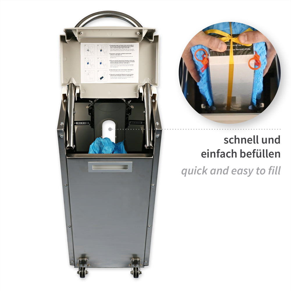 Überschuhspender "Hygomat Cleanroom" - weiß-grau