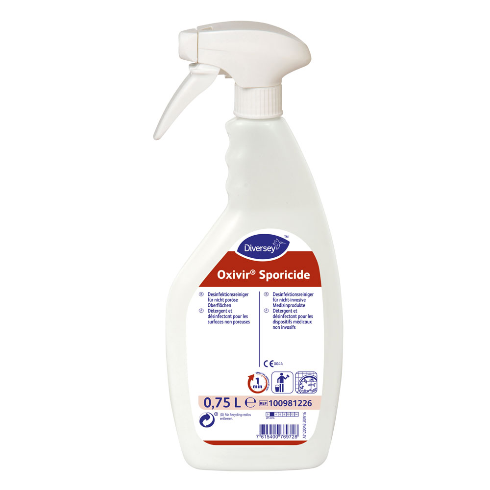 Diversey Oxivir Sporicide, Desinfektionsreiniger - transparent