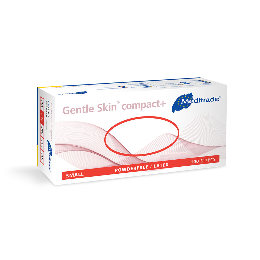 Meditrade Gentle Skin® compact+ Untersuchungshandschuhe | Latex, puderfrei - natur