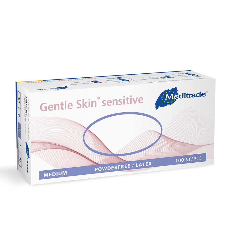 Meditrade Gentle Skin® sensitive Untersuchungshandschuhe | Latex, puderfrei - natur