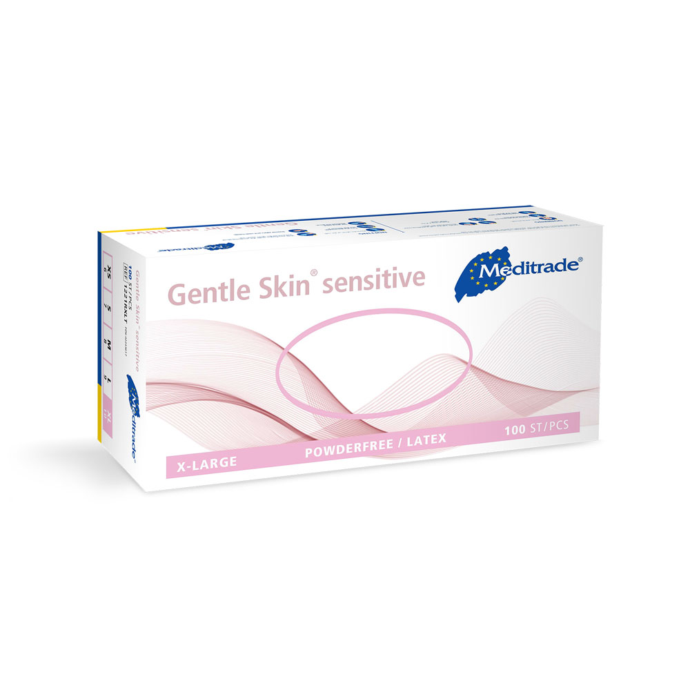 Meditrade Gentle Skin® sensitive Untersuchungshandschuhe | Latex, puderfrei - natur