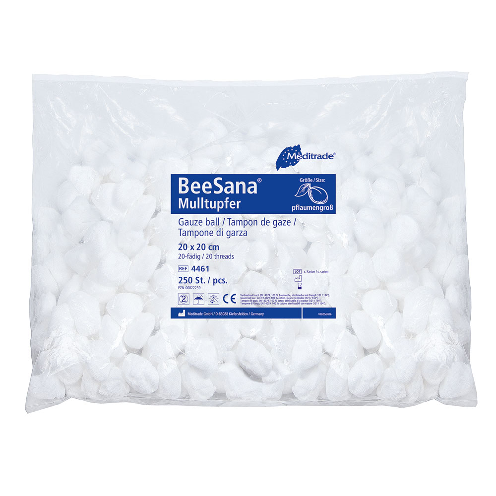 Meditrade BeeSana® Mulltupfer, unsteril - weiß