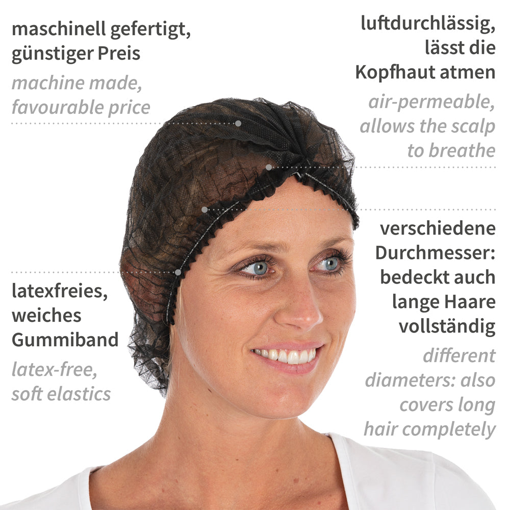 Klipphauben Light | PP - schwarz