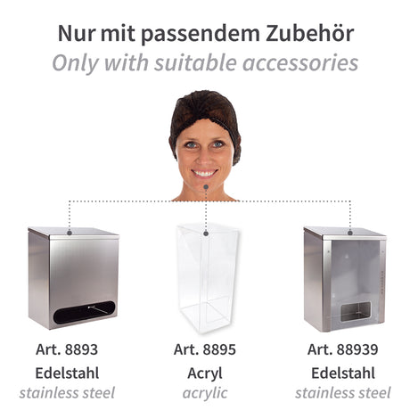 Klipphauben Light | PP - schwarz