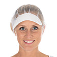 Baretthauben Honeycomb mit Schirm | Nylon - weiß