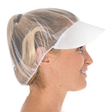 Baretthauben Honeycomb mit Schirm | Nylon - weiß