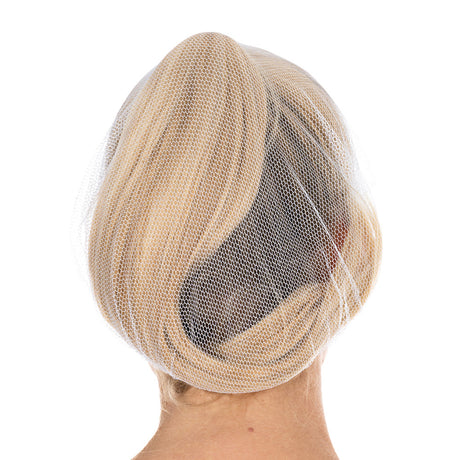 Baretthauben Honeycomb mit Schirm | Nylon - weiß