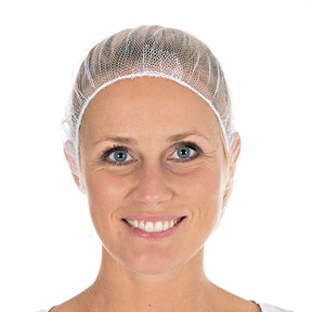 Baretthauben Honeycomb | Nylon - weiß