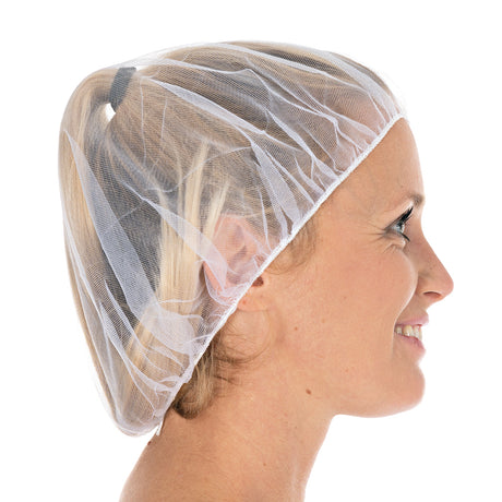Baretthauben Micromesh | Nylon - weiß