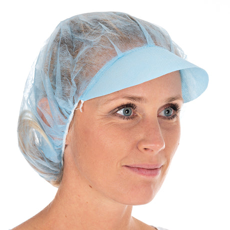 Baretthauben mit Schirm Light | PP - blau